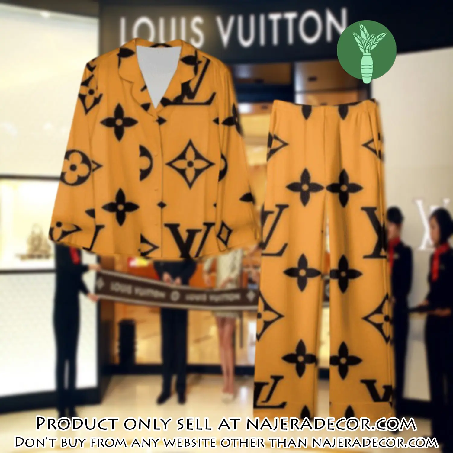 Trending luxury lv satin pajama set pjs1086 njr3759241